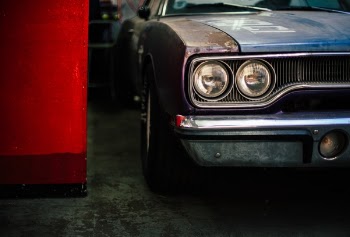 Free Photo of old, car, headlight
