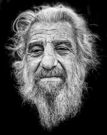 Free Photo of old man, portrait, black &amp; white