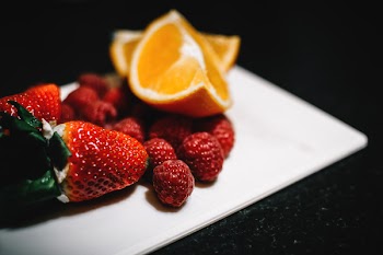 Free Photo of orange, strawberry, raspberry