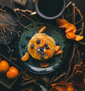 Free Photo of pancake, orange, fruit