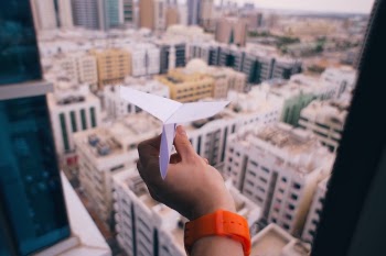 Free Photo of paper, airplane, hand