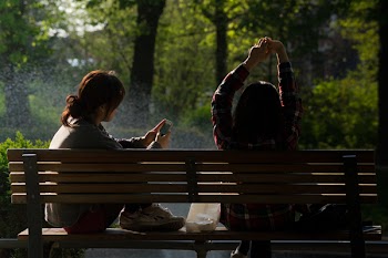 Free Photo of parc, bench, women