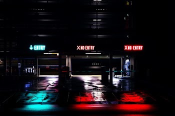 Free Photo of parking garage, entry, no entry