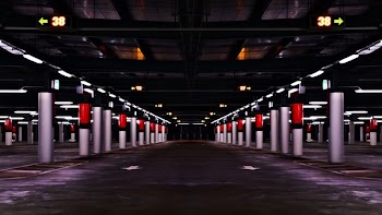 Free Photo of parking garage, pavement, arrows