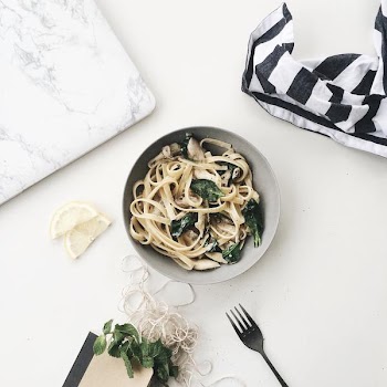 Free Photo of pasta, spinach, fresh