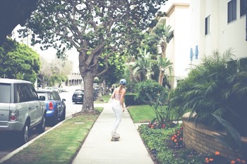 Free Photo of people, girl, skateboarding