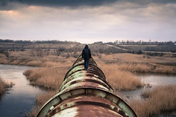 Free Photo of pipe, pipeline, people