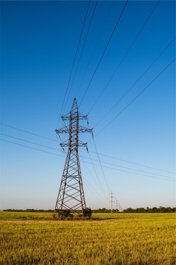 Free Photo of power lines, grass, fields