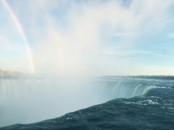 Free Photo of rainbow, waterfall, river