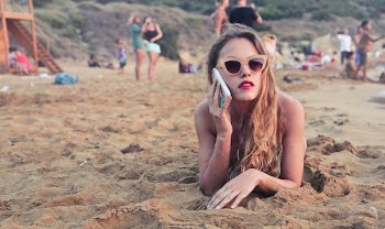 Free Photo of retro, woman, beach