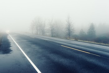 Free Photo of road, headlights, car
