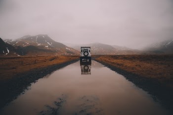 Free Photo of road, vehicle, mountains
