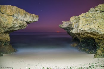 Free Photo of rock-view, sea, dusk