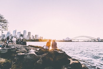 Free Photo of rocks, people, coast