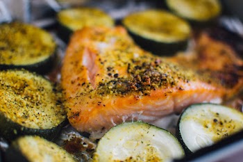 Free Photo of salmon, zucchini, spices
