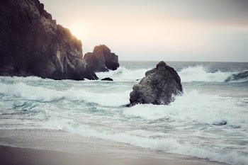 Free Photo of sky, sun, beach