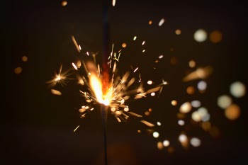 Free Photo of sparks, sparkler, light
