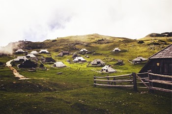 Free Photo of stables, huts, fences