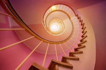 Free Photo of stairway, light, spiral