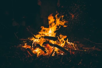Free Photo of still, camp, fire