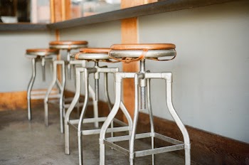 Free Photo of stools, stainless steal, cushions