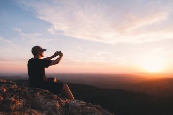 Free Photo of sunrise, sunset, mountain