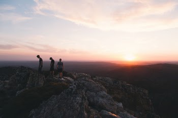 Free Photo of sunrise, sunset, mountain