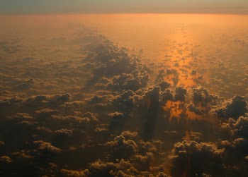 Free Photo of sunset, above the clouds, sky