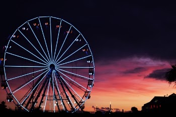 Free Photo of sunset, amusement park, park