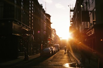 Free Photo of sunset, city, buildings
