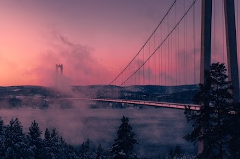 Free Photo of sunset, dusk, fog