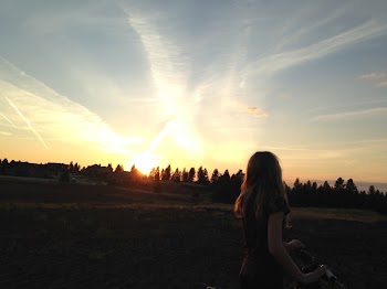Free Photo of sunset, girl, woman