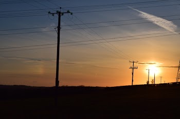 Free Photo of sunset, powerlines, wales