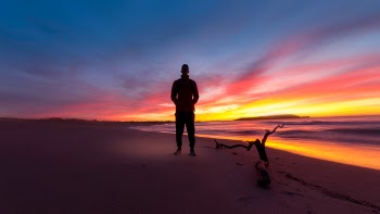 Free Photo of sunset, purple, sky