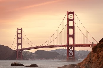 Free Photo of sunset, sky, golden gate bridge