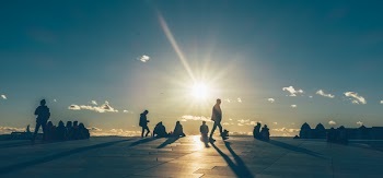 Free Photo of sunset, sun, silhouettes