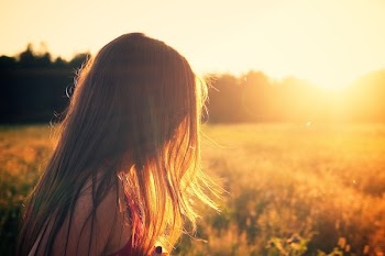 Free Photo of sunset, sunshine, girl