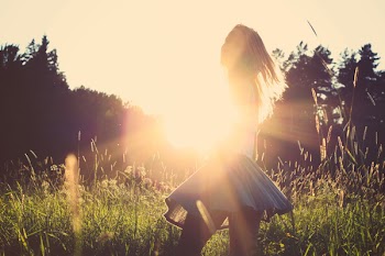 Free Photo of sunset, sunshine, girl