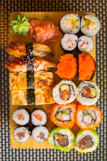 Free Photo of sushi, rice, food