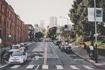 Free Photo of taxis, cars, street