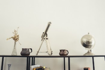 Free Photo of telescope, globe, vase