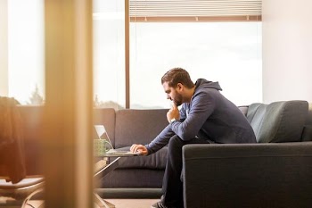 Free Photo of thinking, man, laptop