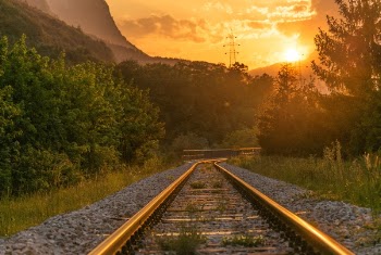 Free Photo of trail, train, station
