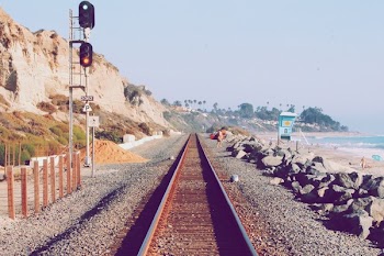 Free Photo of train tracks, pebbles, rocks