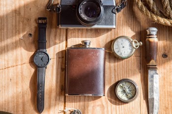 Free Photo of watch, knife, camera