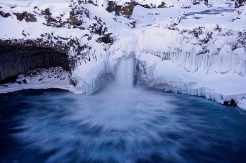 Free Photo of waterfall, iceberg, snow