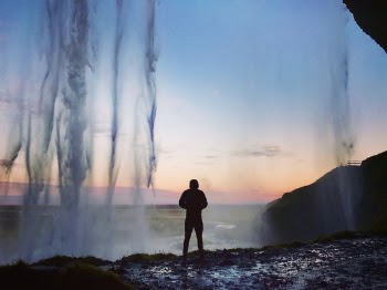 Free Photo of waterfall, sky, hill