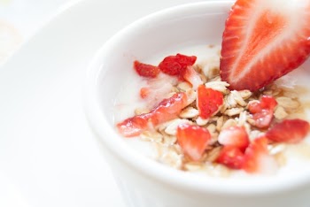 Free Photo of white, bowl, strawberries