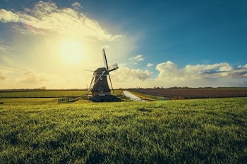 Free Photo of windmill, farm, field