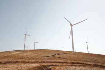 Free Photo of windmill, mountain, solar